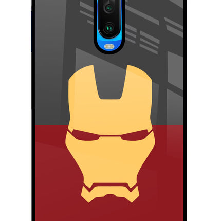 Ironman Poco X2 Glass Case Back Cover by Casekaro