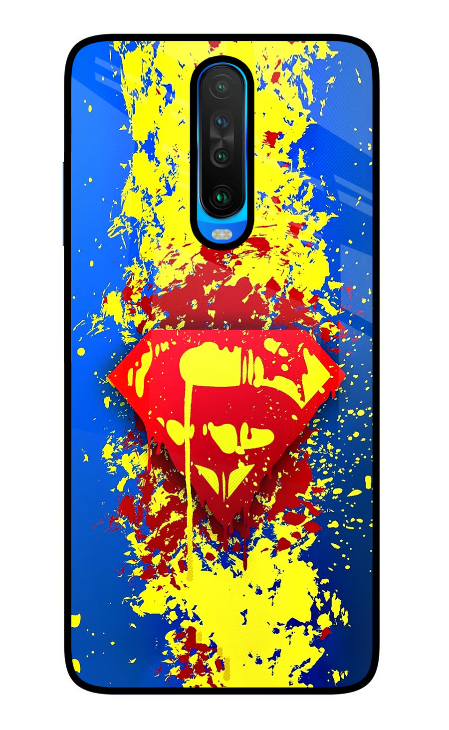 Superman logo Poco X2 Back Cover, Glass case