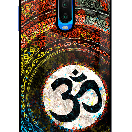 Om Cultural Poco X2 Glass Case Back Cover by Casekaro
