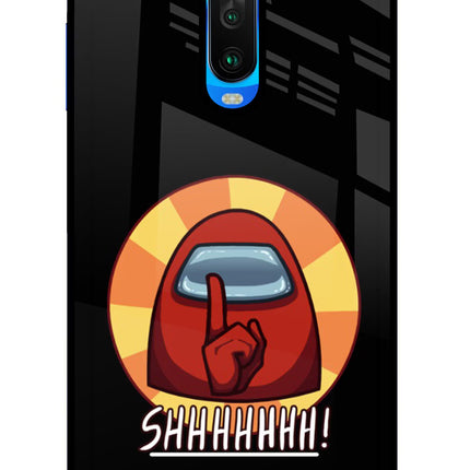 Among Us Shhh! Poco X2 Glass Case Back Cover by Casekaro
