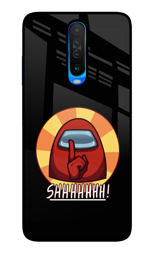 Among Us Shhh! Poco X2 Glass Case Back Cover by Casekaro