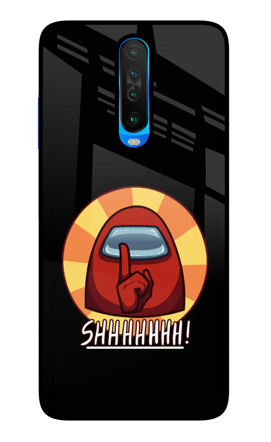 Among Us Shhh! Poco X2 Back Cover, Glass case