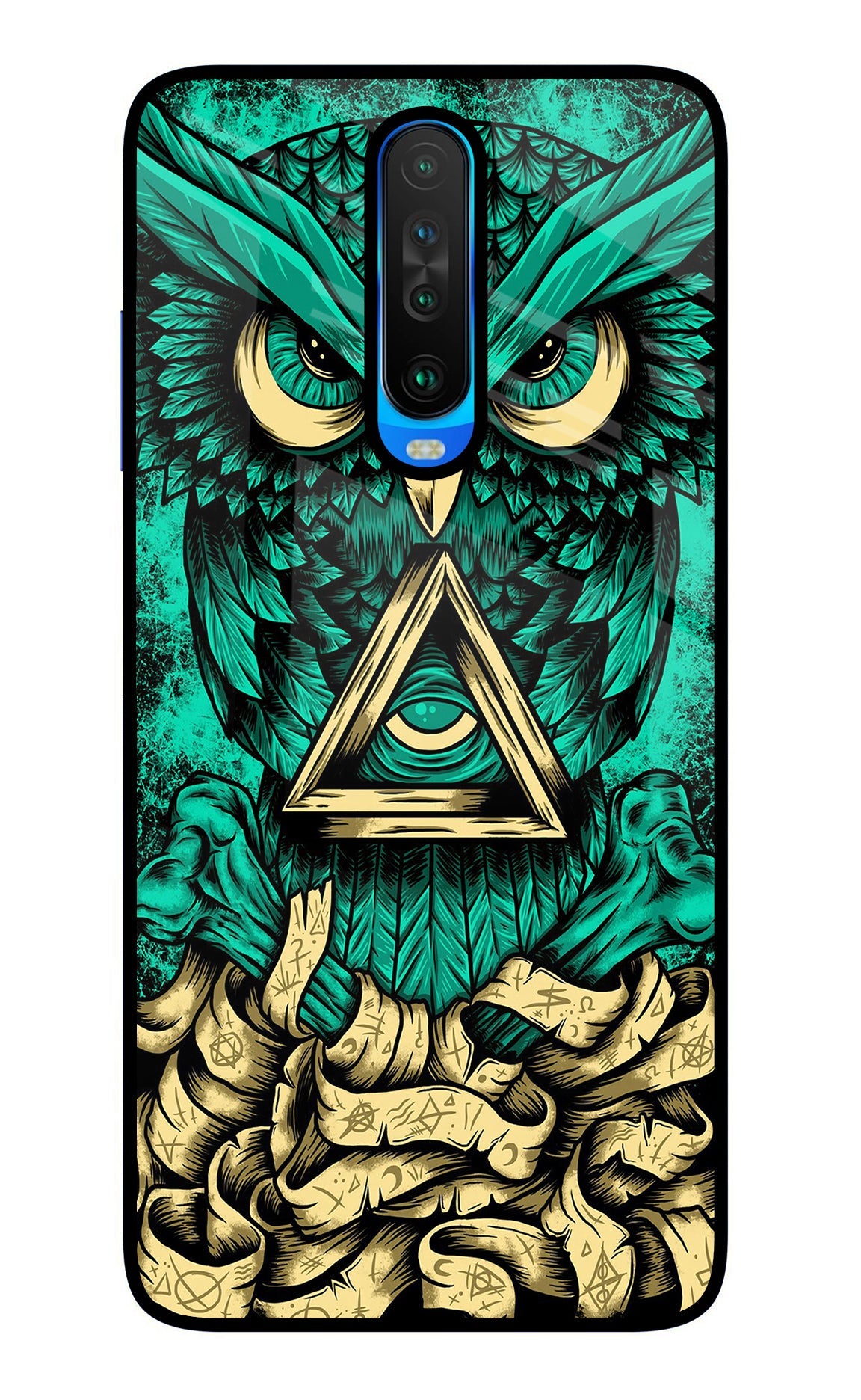 Green Owl Poco X2 Back Cover