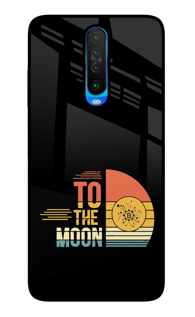 To the Moon Poco X2 Glass Case Back Cover by Casekaro