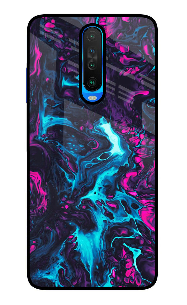 Abstract Poco X2 Glass Case Back Cover by Casekaro