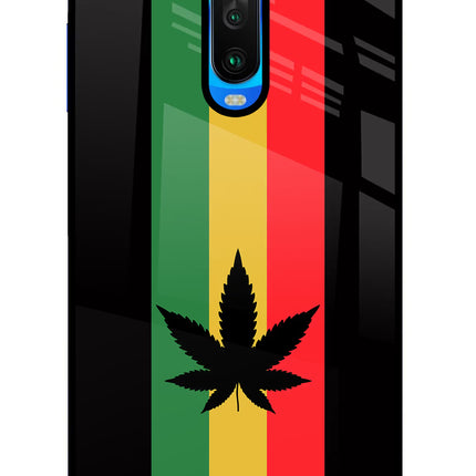 Weed Flag Poco X2 Glass Case Back Cover by Casekaro