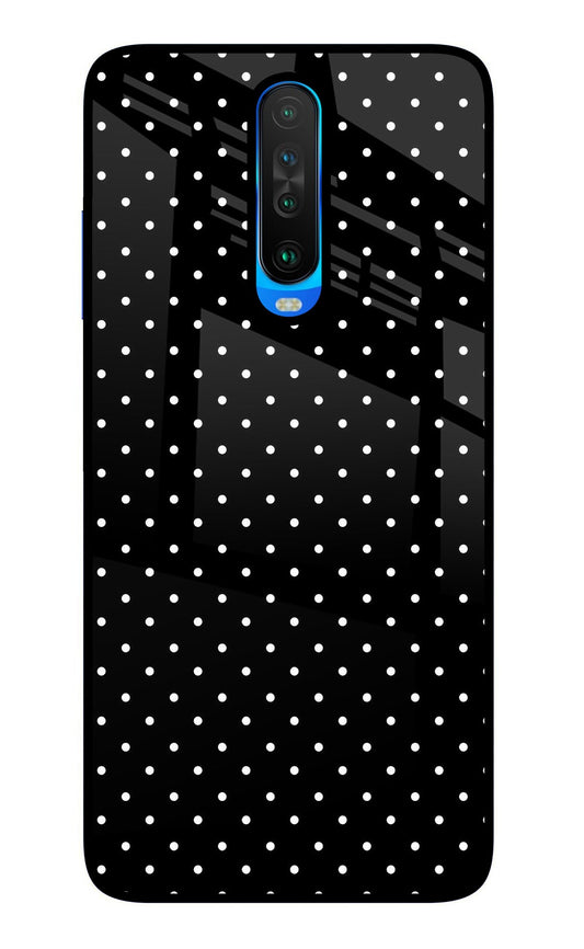 White Dots Poco X2 Glass Case