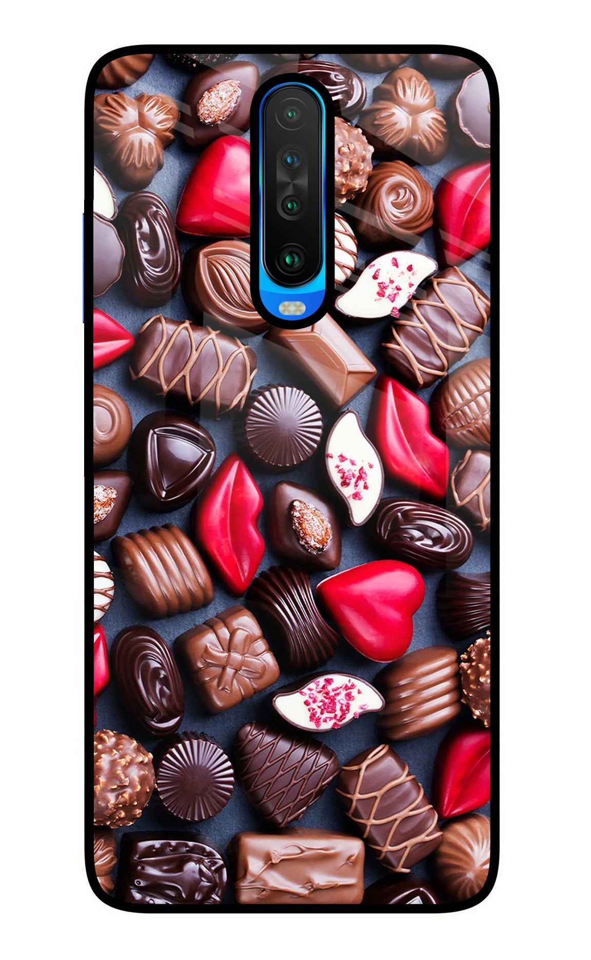 Chocolates Poco X2 Glass Case