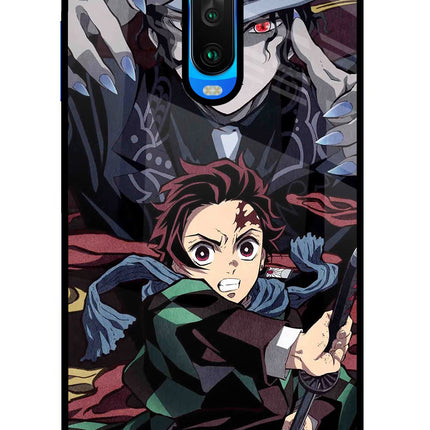 Demon Slayer Poco X2 Glass Case Back Cover by Casekaro