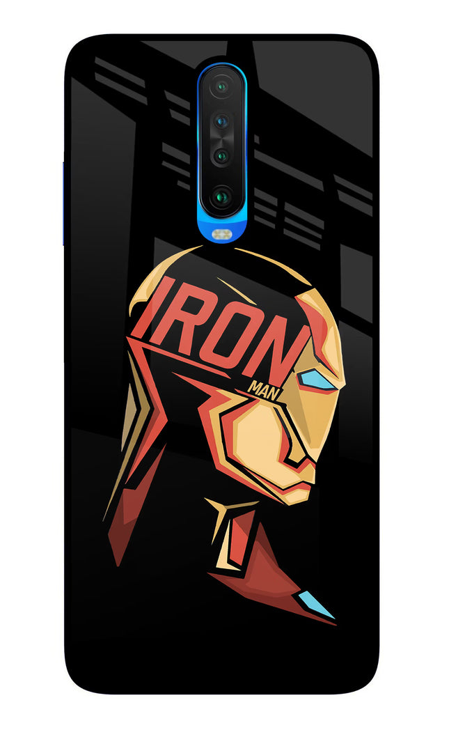 IronMan Poco X2 Glass Case Back Cover by Casekaro