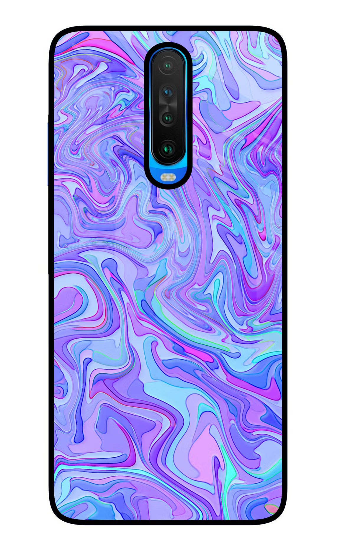 Glitter Poco X2 Glass Case Back Cover by Casekaro