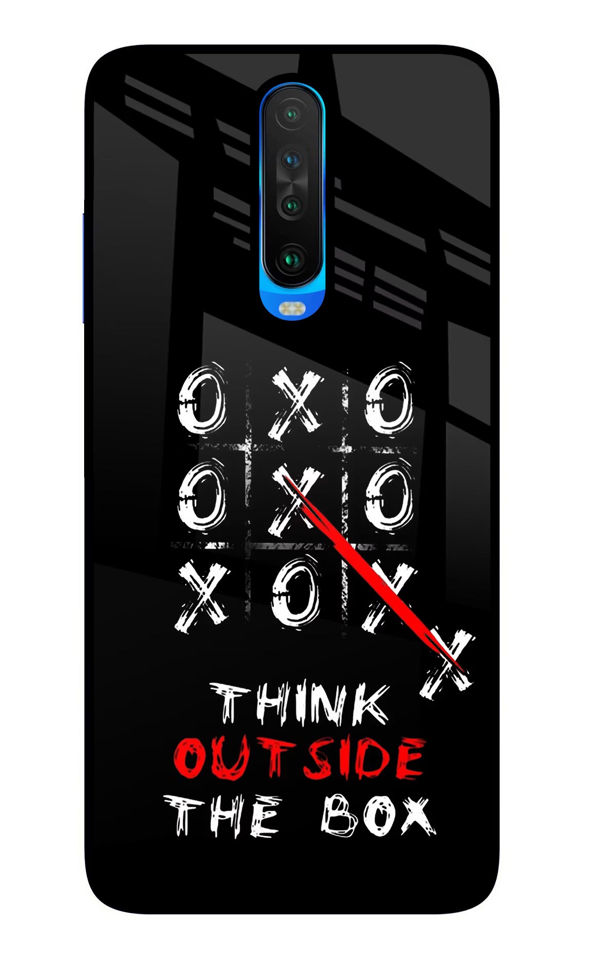 Think out of the BOX Poco X2 Glass Case Back Cover by Casekaro