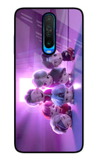 BTS Chibi Poco X2 Glass Case Back Cover by Casekaro