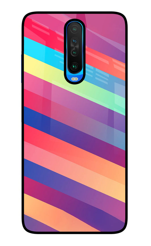 Stripes color Poco X2 Glass Case