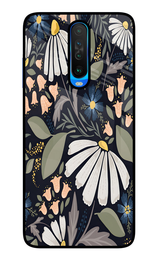 Flowers Art Poco X2 Glass Case