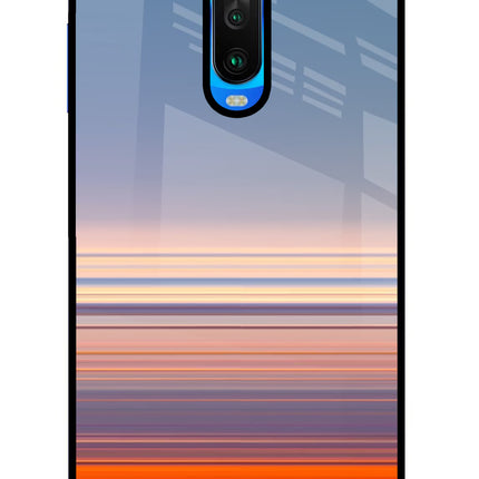 Morning Colors Poco X2 Glass Case Back Cover by Casekaro