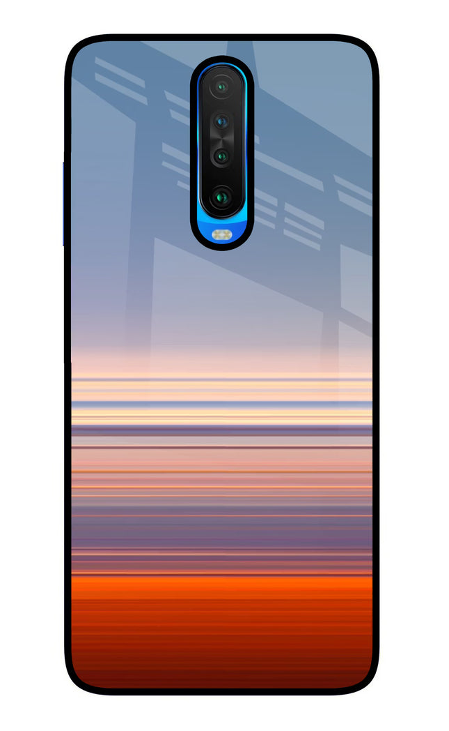 Morning Colors Poco X2 Glass Case Back Cover by Casekaro