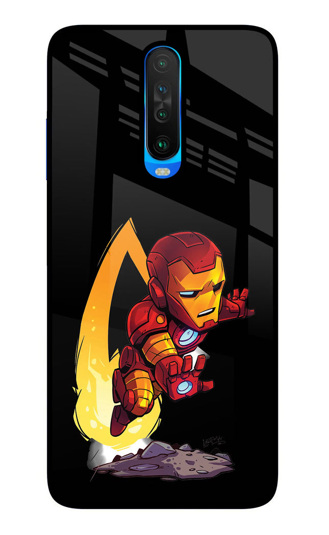 IronMan Poco X2 Glass Case Back Cover by Casekaro