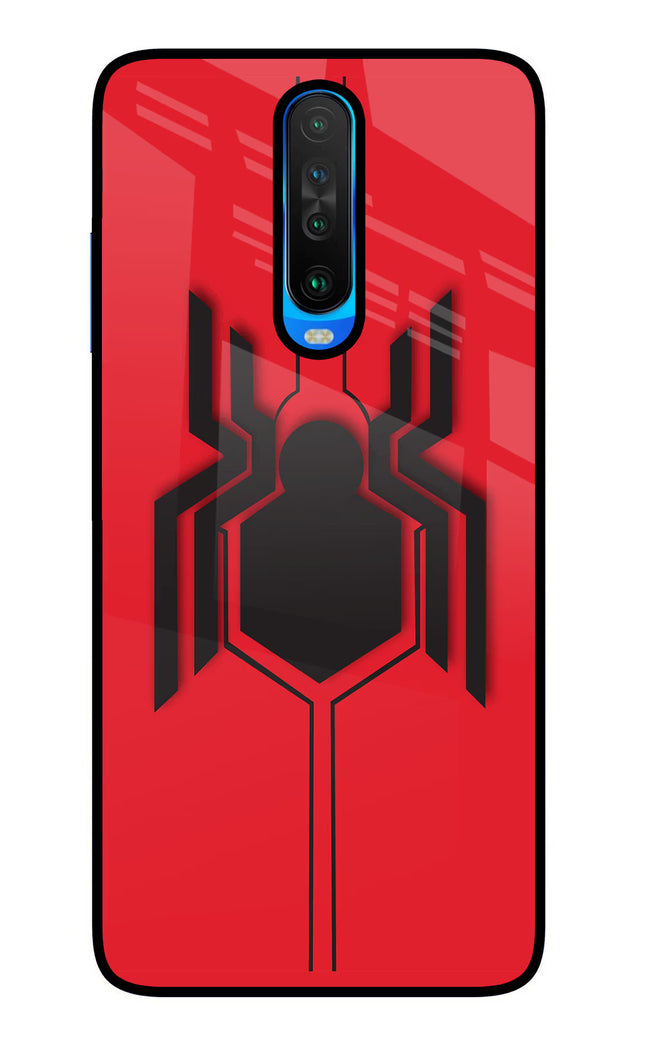 Spider Poco X2 Glass Case Back Cover by Casekaro