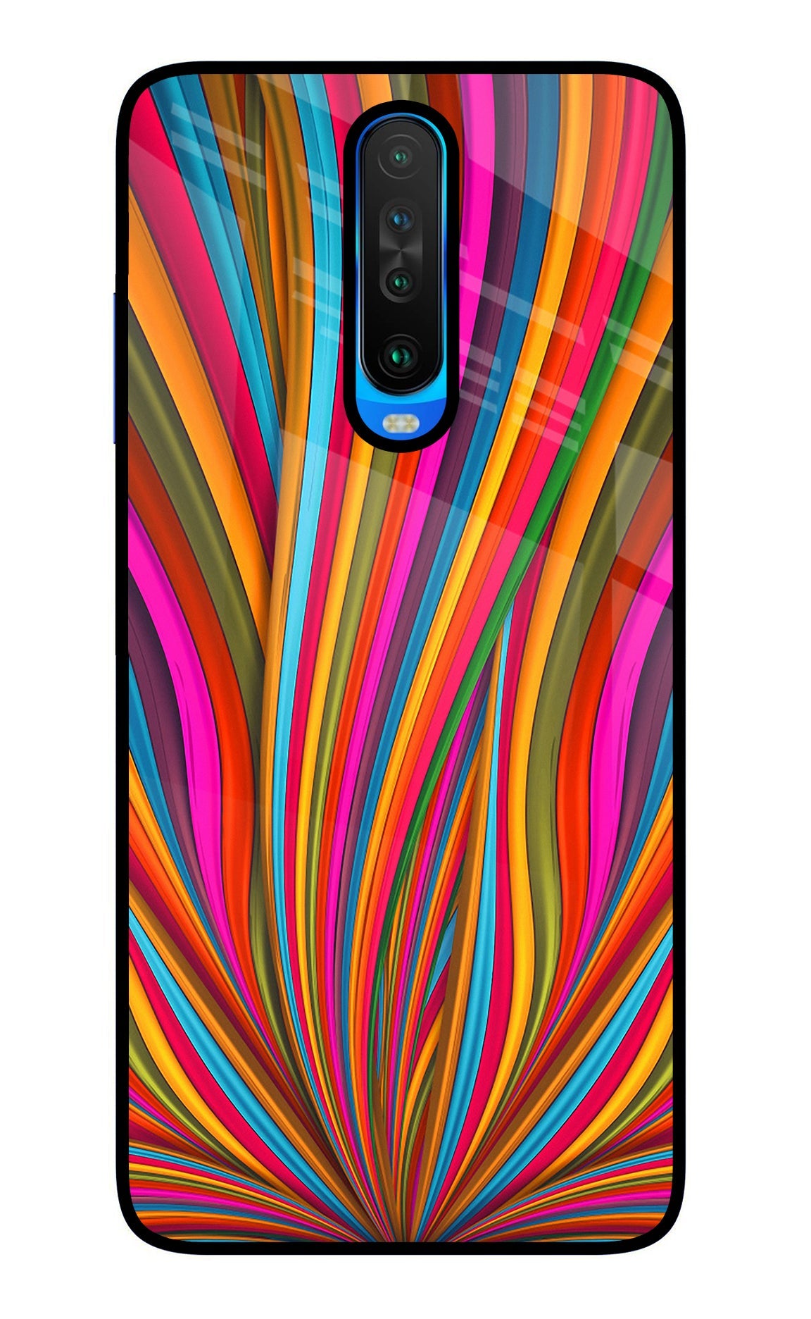 Trippy Wavy Poco X2 Glass Case