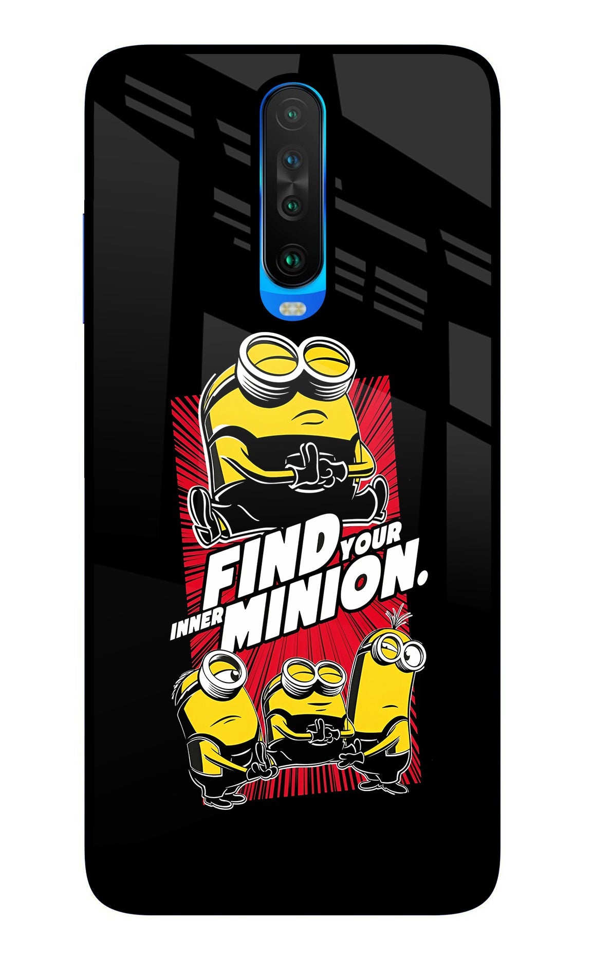 Find your inner Minion Poco X2 Glass Case