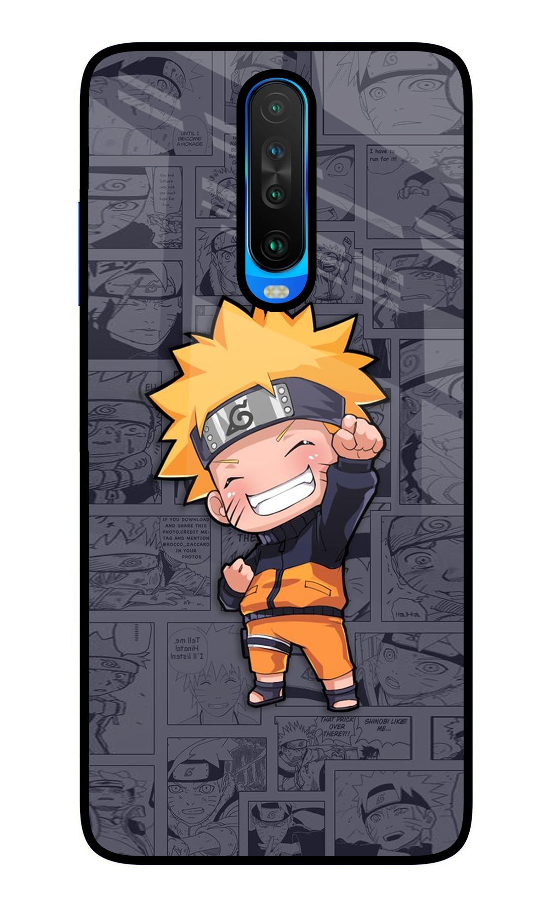 Chota Naruto Poco X2 Glass Case