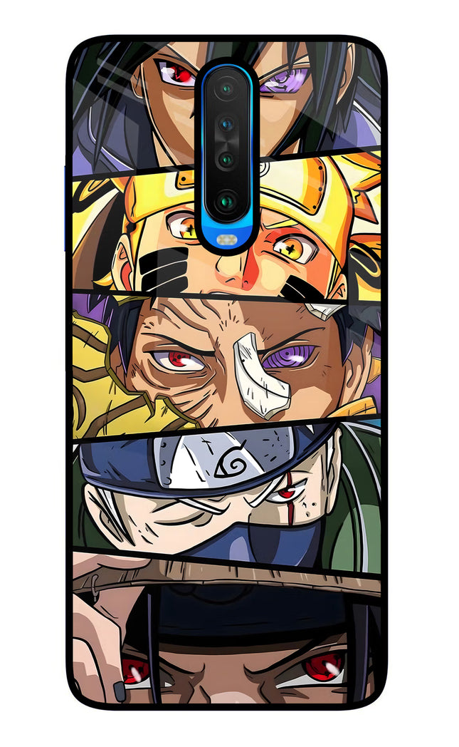 Naruto Character Poco X2 Glass Case Back Cover by Casekaro