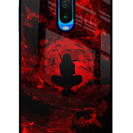Itachi Uchiha Poco X2 Glass Case Back Cover by Casekaro
