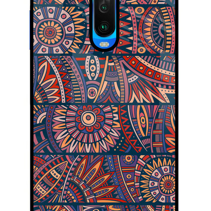African Culture Design Poco X2 Glass Case Back Cover by Casekaro
