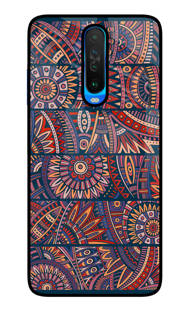 African Culture Design Poco X2 Glass Case Back Cover by Casekaro