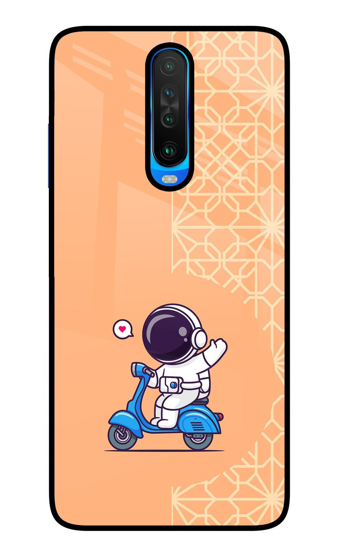 Cute Astronaut Riding Poco X2 Back Cover