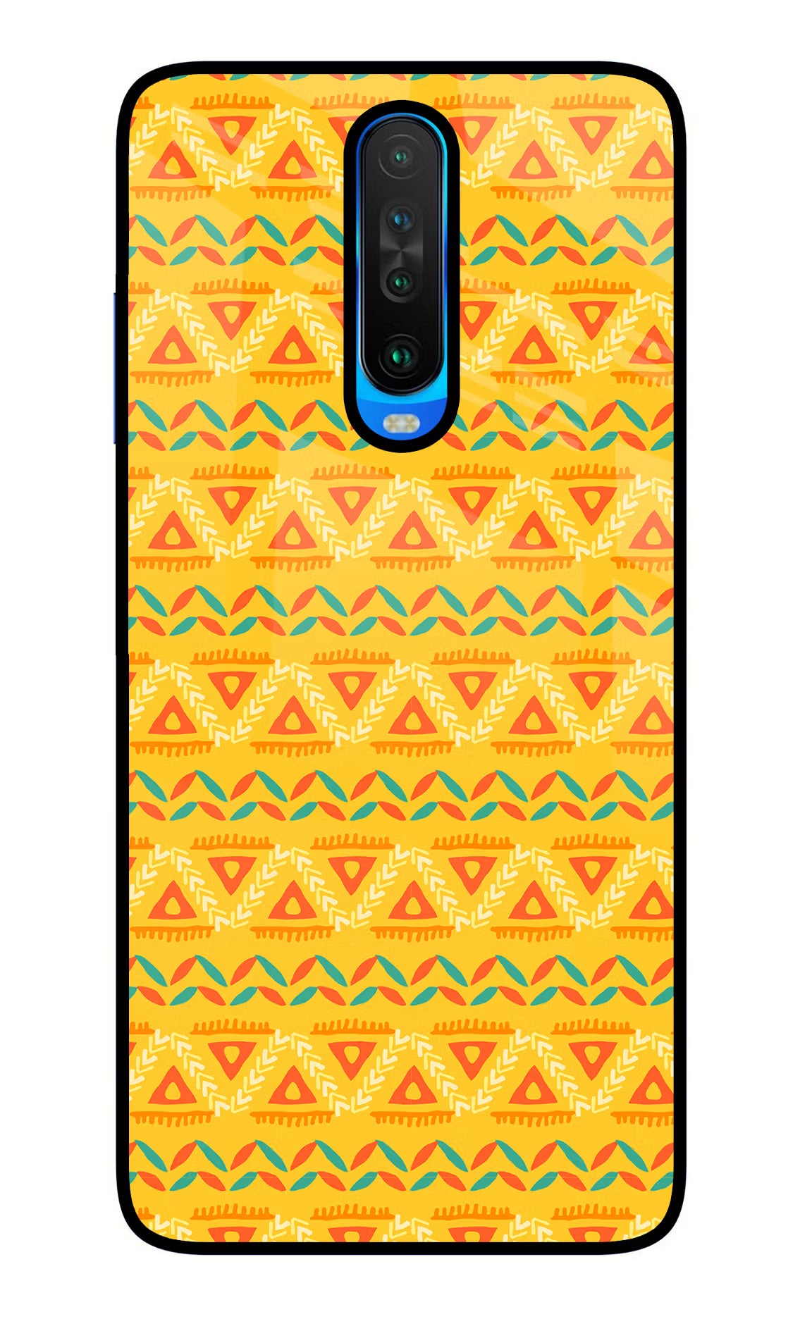 Tribal Pattern Poco X2 Glass Case Back Cover by Casekaro