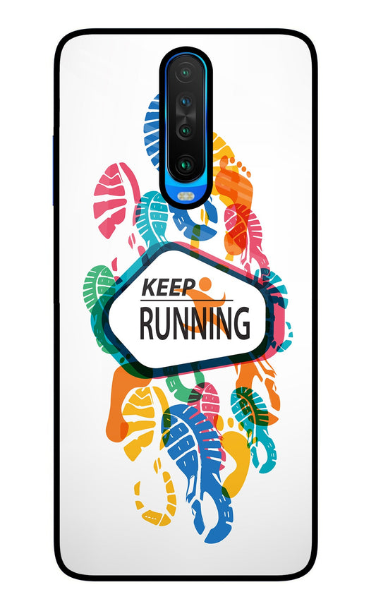 Keep Running Poco X2 Glass Case