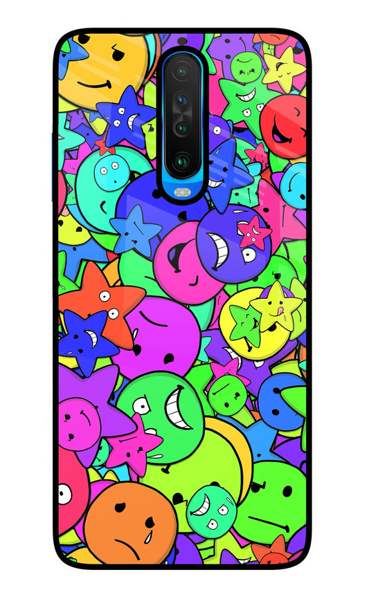 Fun Doodle Poco X2 Glass Case