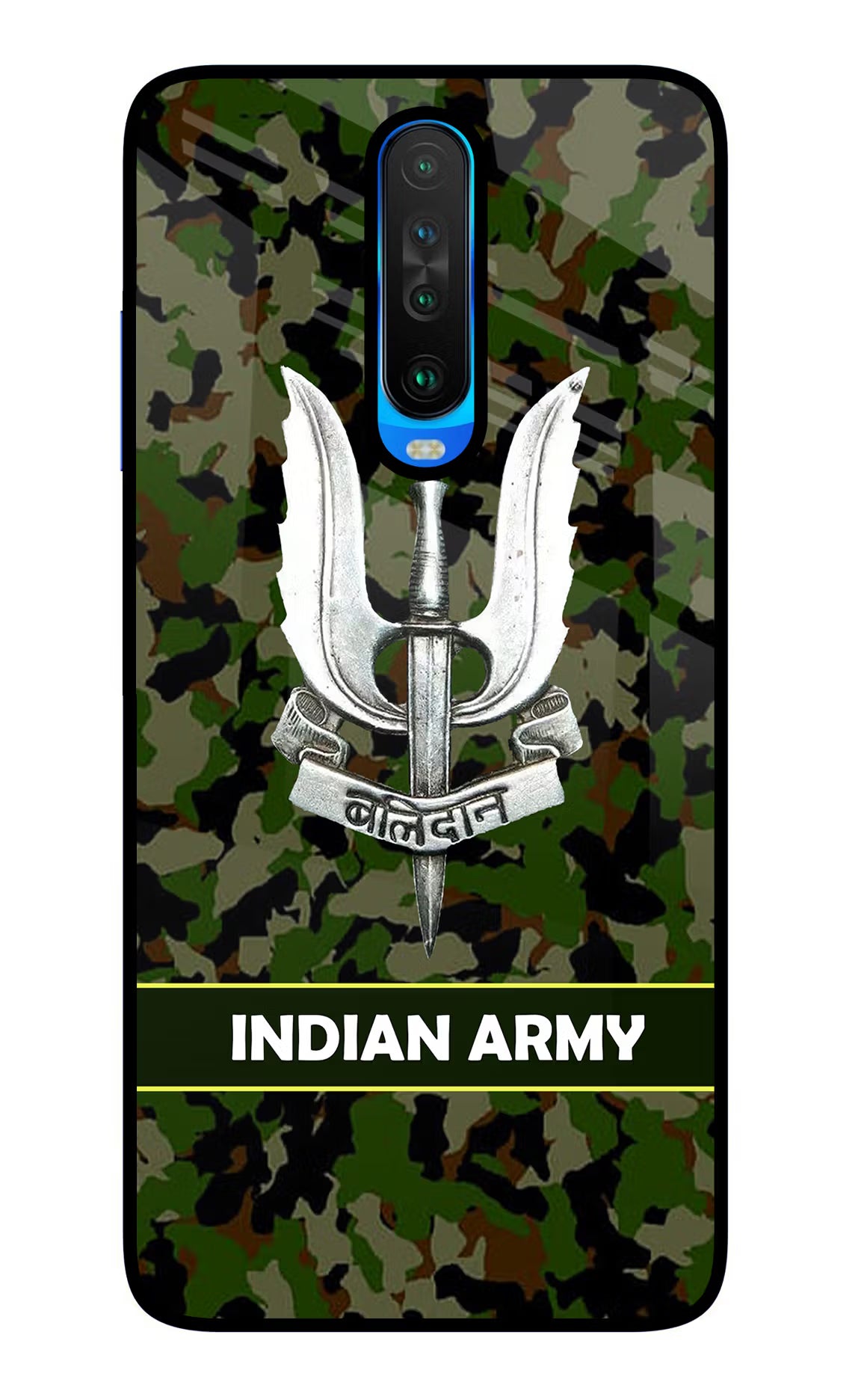 Balidan Indian Logo Poco X2 Glass Case Back Cover by Casekaro