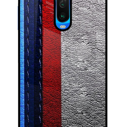 BMW Stripes Poco X2 Glass Case