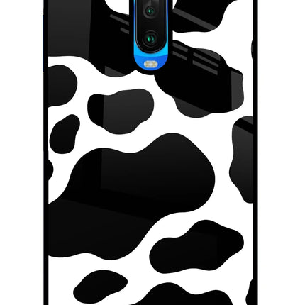 Cow Spots Poco X2 Glass Case