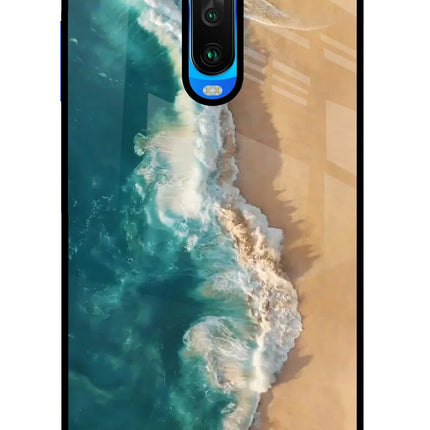 Ocean Beach Poco X2 Glass Case