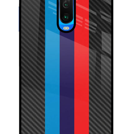 BMW Stripes Pattern Poco X2 Glass Case