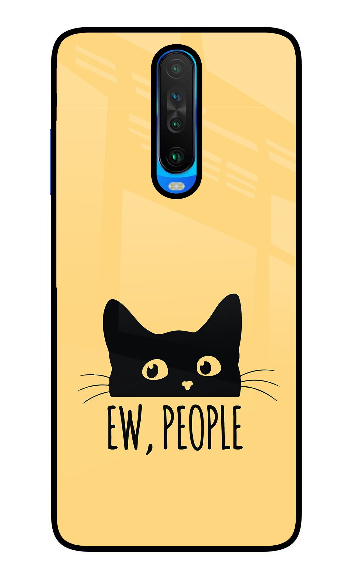 Ew People Catitude Poco X2 Glass Case Back Cover by Casekaro