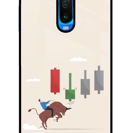 Bull Trading Momentum Poco X2 Glass Case Back Cover by Casekaro