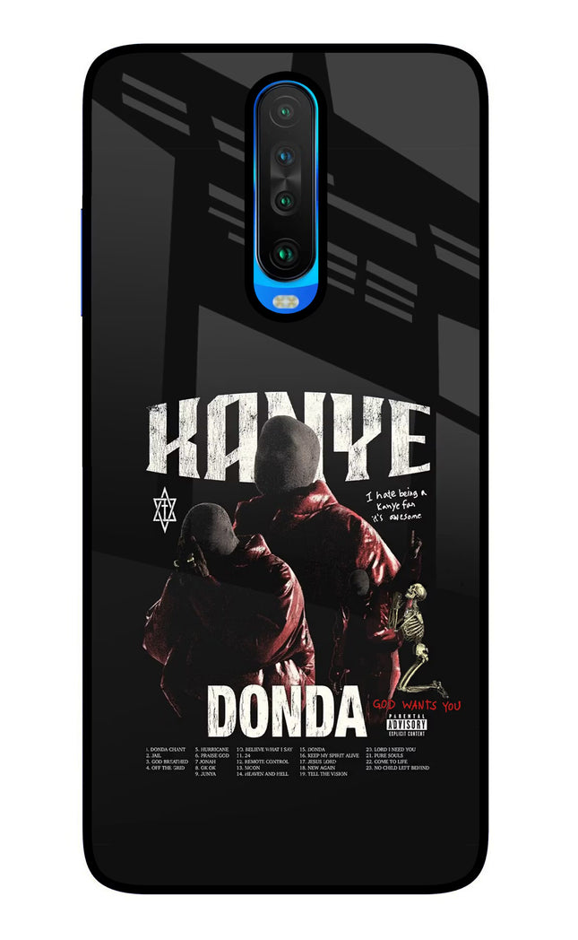Donda Kanye West Poco X2 Glass Case Back Cover by Casekaro