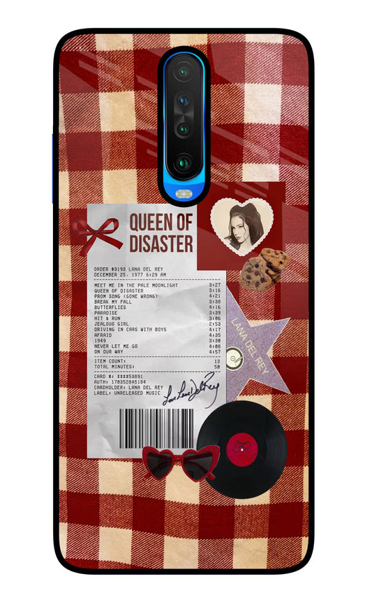 Queen of Disaster Poco X2 Glass Case