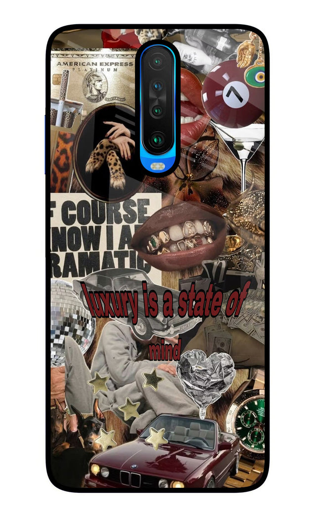 Luxury Poco X2 Glass Case Back Cover by Casekaro