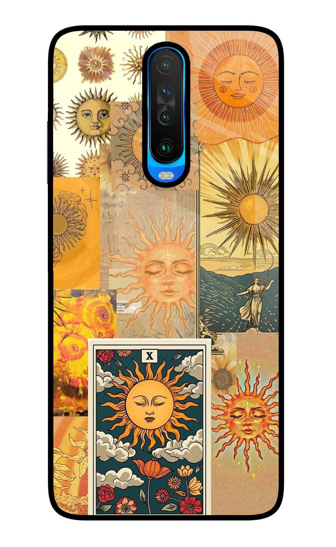Sun Poco X2 Glass Case Back Cover by Casekaro