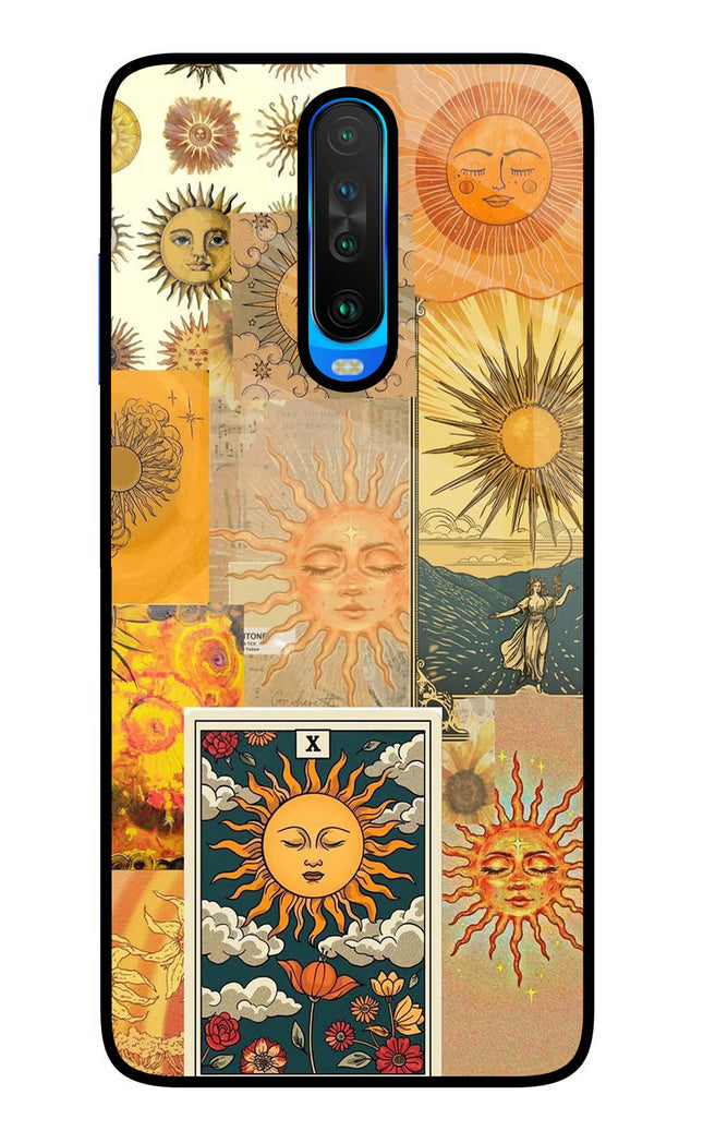 Sun Poco X2 Glass Case Back Cover by Casekaro
