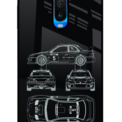 WRC'99 Poco X2 Glass Case Back Cover by Casekaro