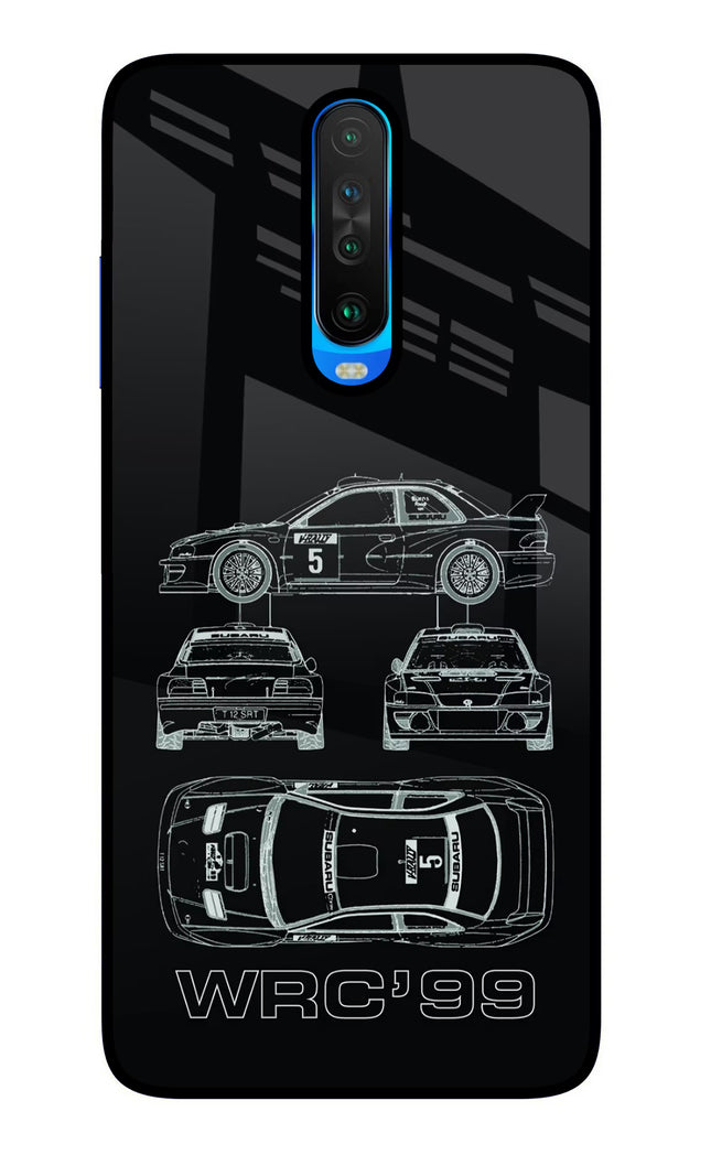 WRC'99 Poco X2 Glass Case Back Cover by Casekaro