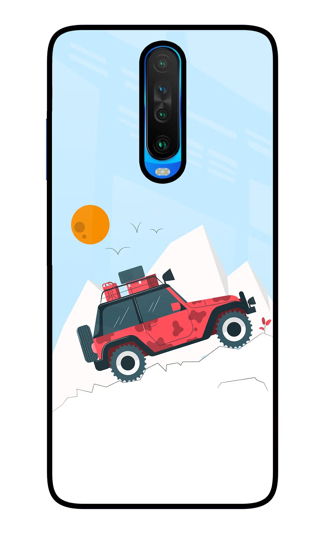 Mountain Trail Beast Poco X2 Glass Case Back Cover by Casekaro