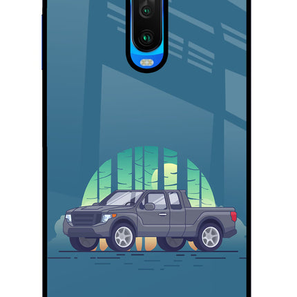 Retro Garage Vibe Poco X2 Glass Case